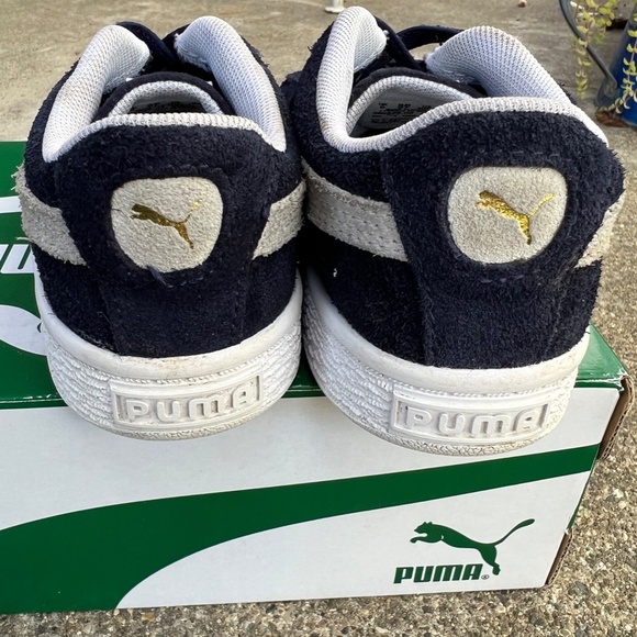 Little Puma sneakers, blue suede size 10 - Picture 4 of 12